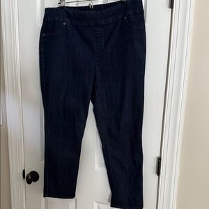 Chico's Deep Indigo Ankle Jeans Size 3 /16 EUC